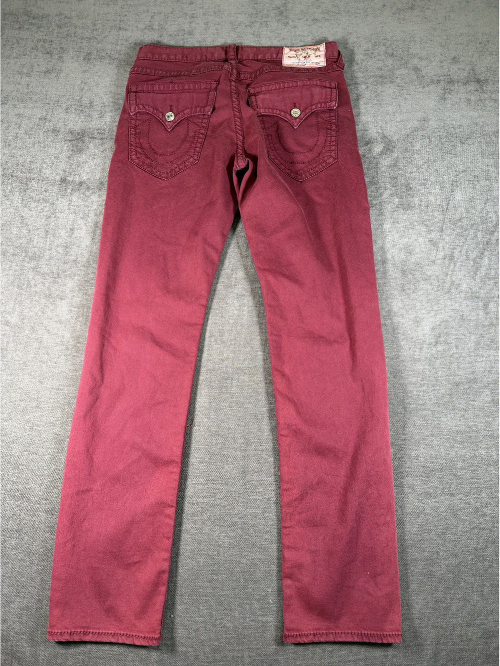 True Religion Burgundy Jeans Size 32 - Picture 8 of 8